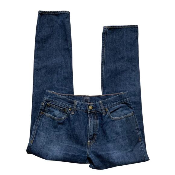 JCrew The Driggs Jeans Mens 32x32 Straight Whiskers Dark Wash Streetwear Denim - Picture 6 of 10